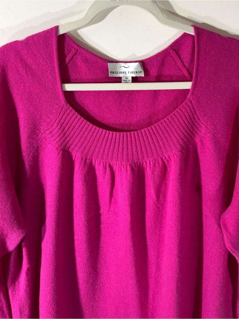 Precious Fibers pink cashmere sweater 1X - Picture 2 of 9